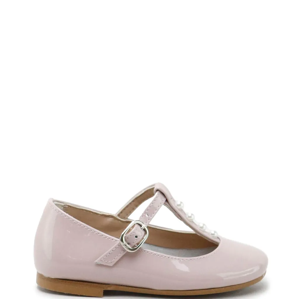 Papanatas Rose Patent Pearl T-Strap Mary Jane Best
