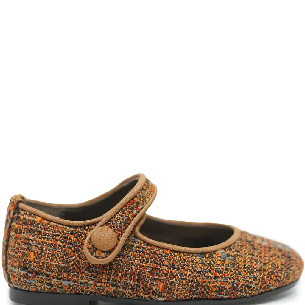 Papanatas Rust Tweed Mary Jane Fashion