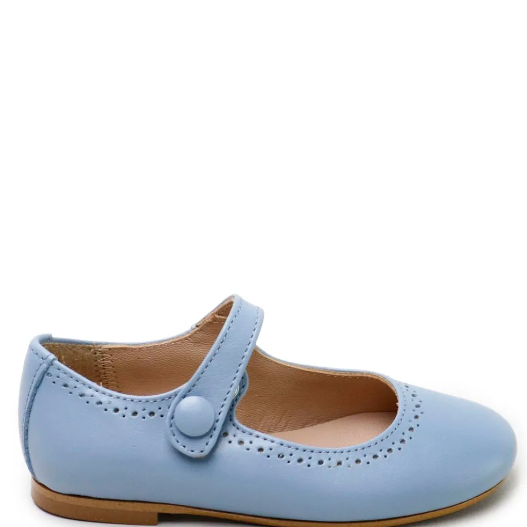 Papanatas Steel Blue Perf Mary Jane Sale