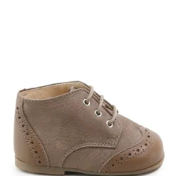 Papanatas Stone Taupe Wingtip Baby Bootie New