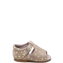 Papanatas Taupe and Neon Star Baby Sandal Clearance