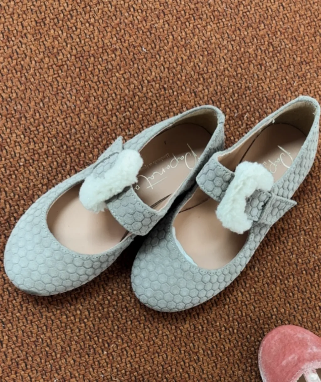 Papanatas Taupe Printed Buckle Mary Jane Discount