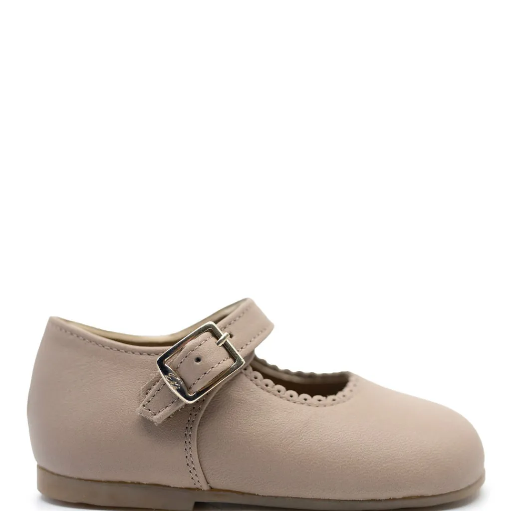 Papanatas Taupe Stone Buckle Baby Shoe Fashion