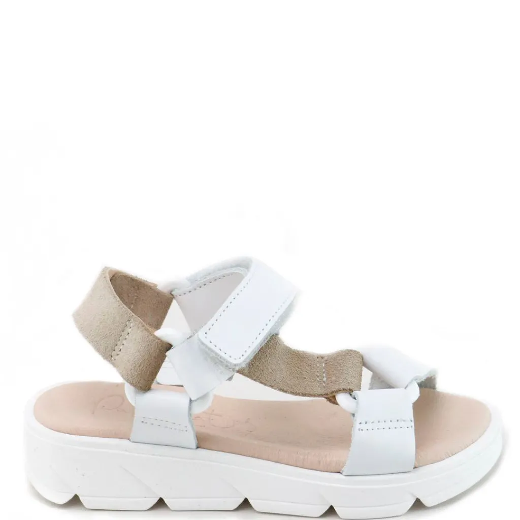 Papanatas White Triangle Velcro Sandal Discount