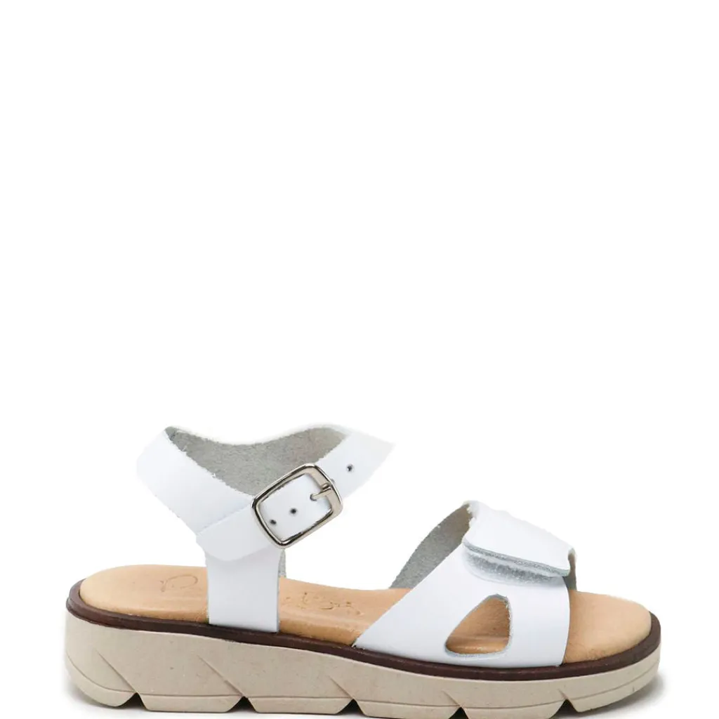 Papanatas White Velcro Platform Sandal Best