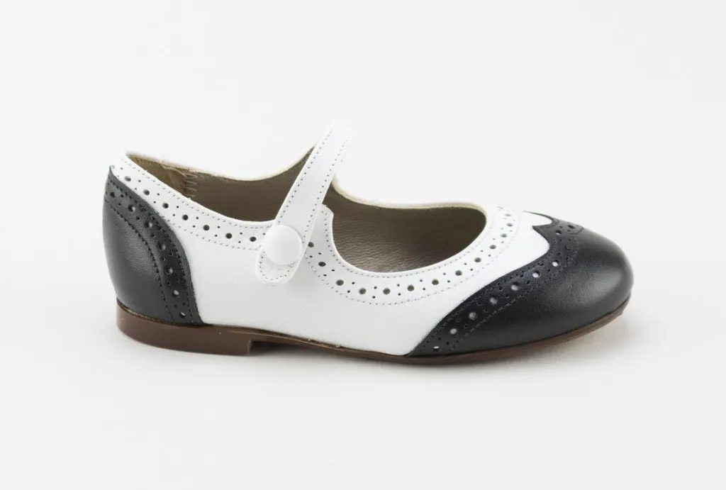 Papanatas White/Black Mary Jane Sale