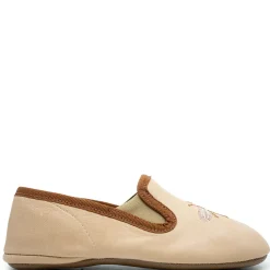 PèPè Pepe Beige Bee Embroidered Slipper Loafer Discount