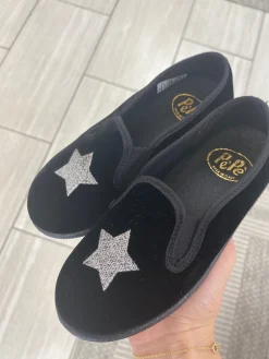 PèPè Pepe Black and Silver Star Loafer Outlet