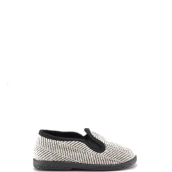 PèPè Pepe Black and White Herringbone Slip On Shoe Online