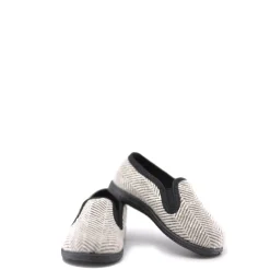 PèPè Pepe Black and White Herringbone Slip On Shoe Online