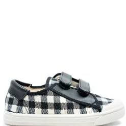PèPè Pepe Black and White Plaid Velcro Sneaker Outlet