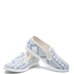 PèPè Pepe Blue and White Tapestry Slip On Online