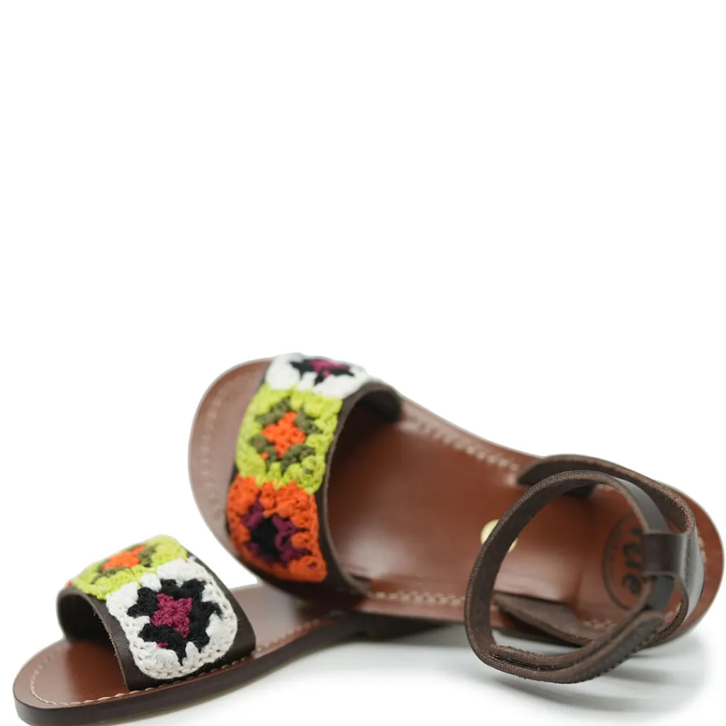 PèPè Pepe Brown Crochet Sandal Online