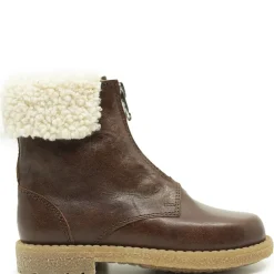 PèPè Pepe Brown Shearling Zipper Boot Outlet