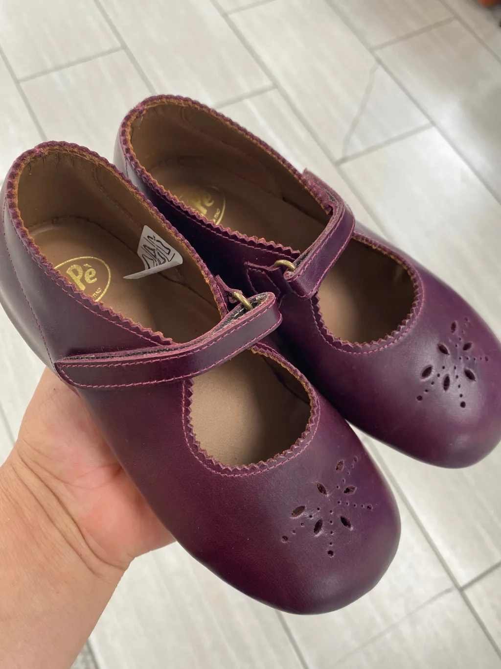 PèPè Pepe Burgundy Slipper Mary Jane Hot