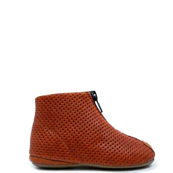 PèPè Pepe Chestnut Perforated Zipper Baby Bootie Outlet