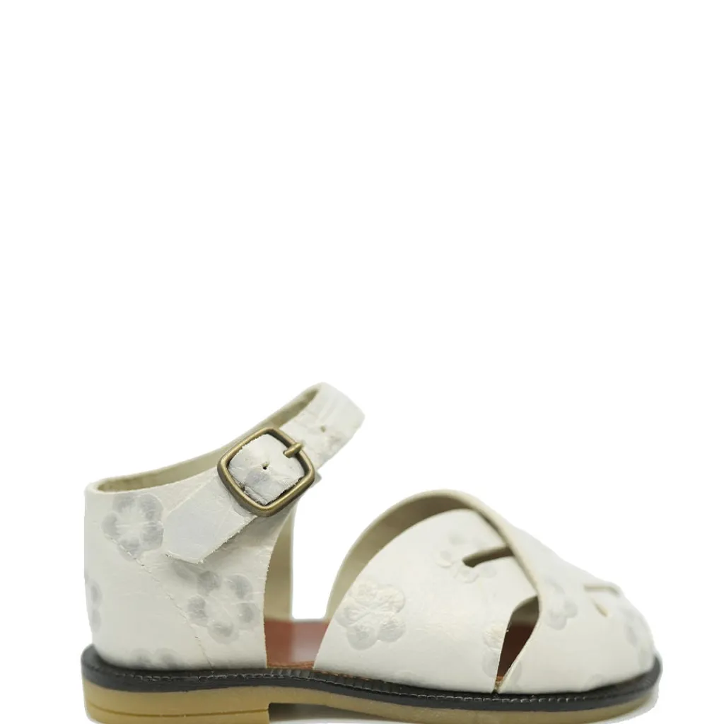 PèPè Pepe Cream Flower Criss Cross Baby Sandal Discount