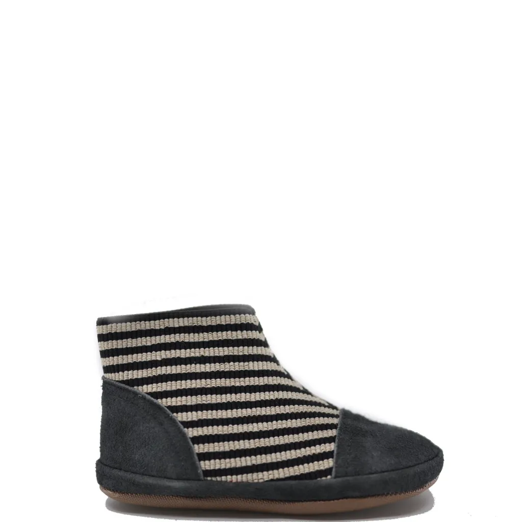 PèPè Pepe Gray Striped Elastic Bootie Clearance