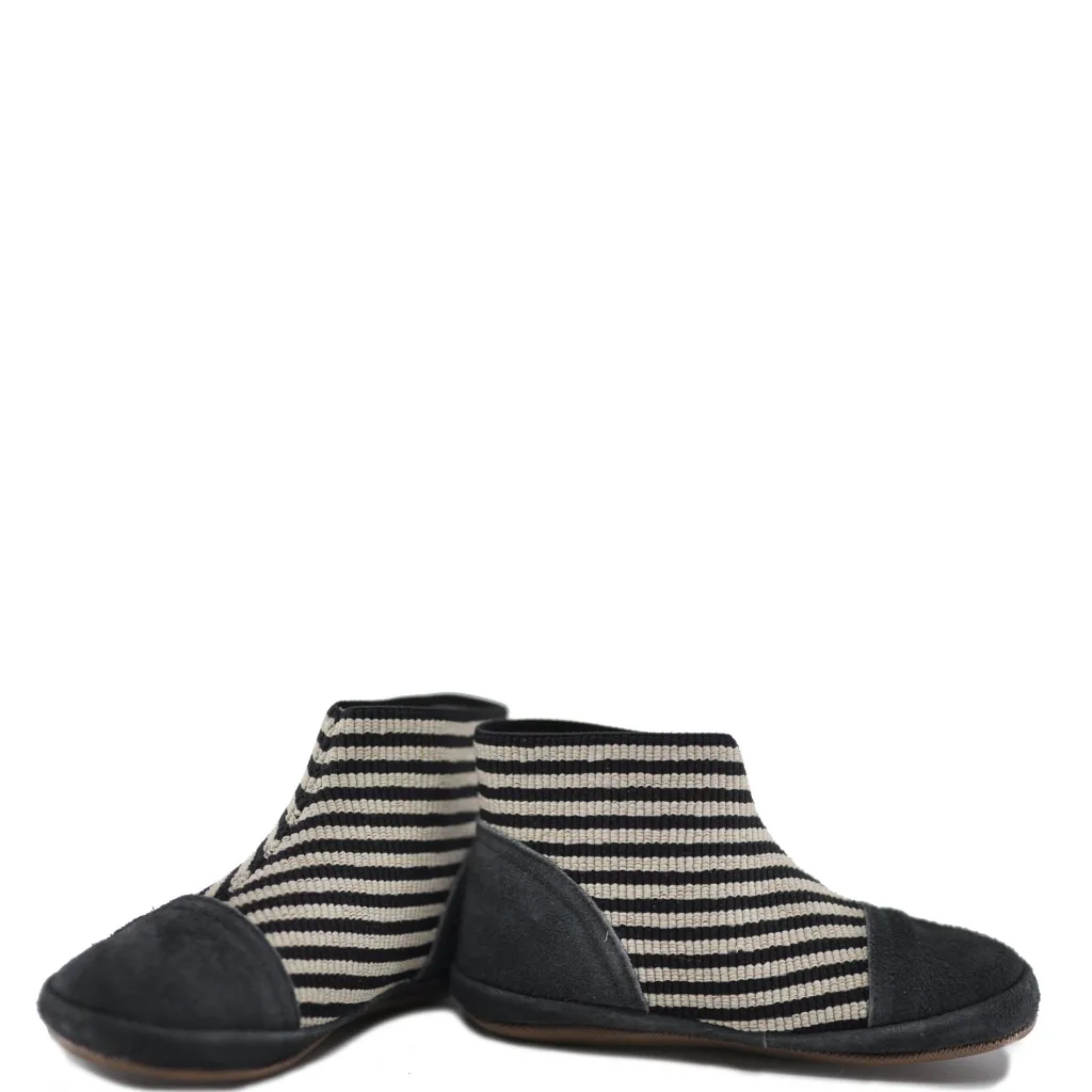 PèPè Pepe Gray Striped Elastic Bootie Clearance