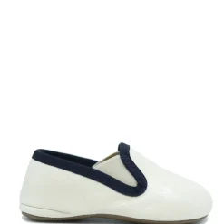 PèPè Pepe Ivory and Navy Piping Slip On Shoe Outlet