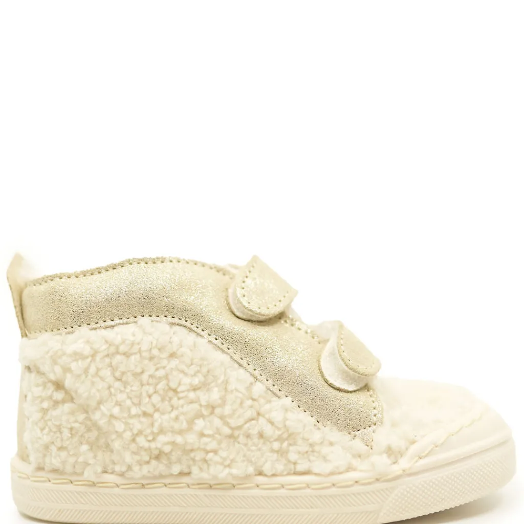 PèPè Pepe Ivory and Shearling Hightop Sneaker Online
