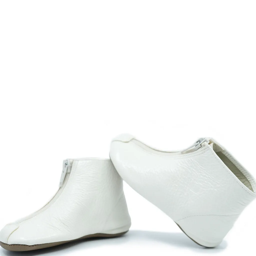 PèPè Pepe Ivory Patent Zipper Baby Bootie Fashion