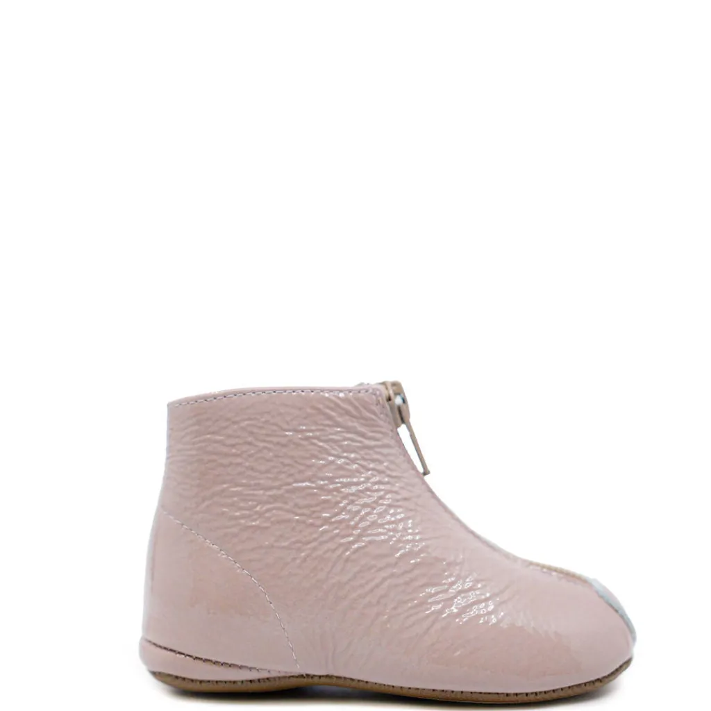 PèPè Pepe Nude Patent Zipper Baby Bootie Hot