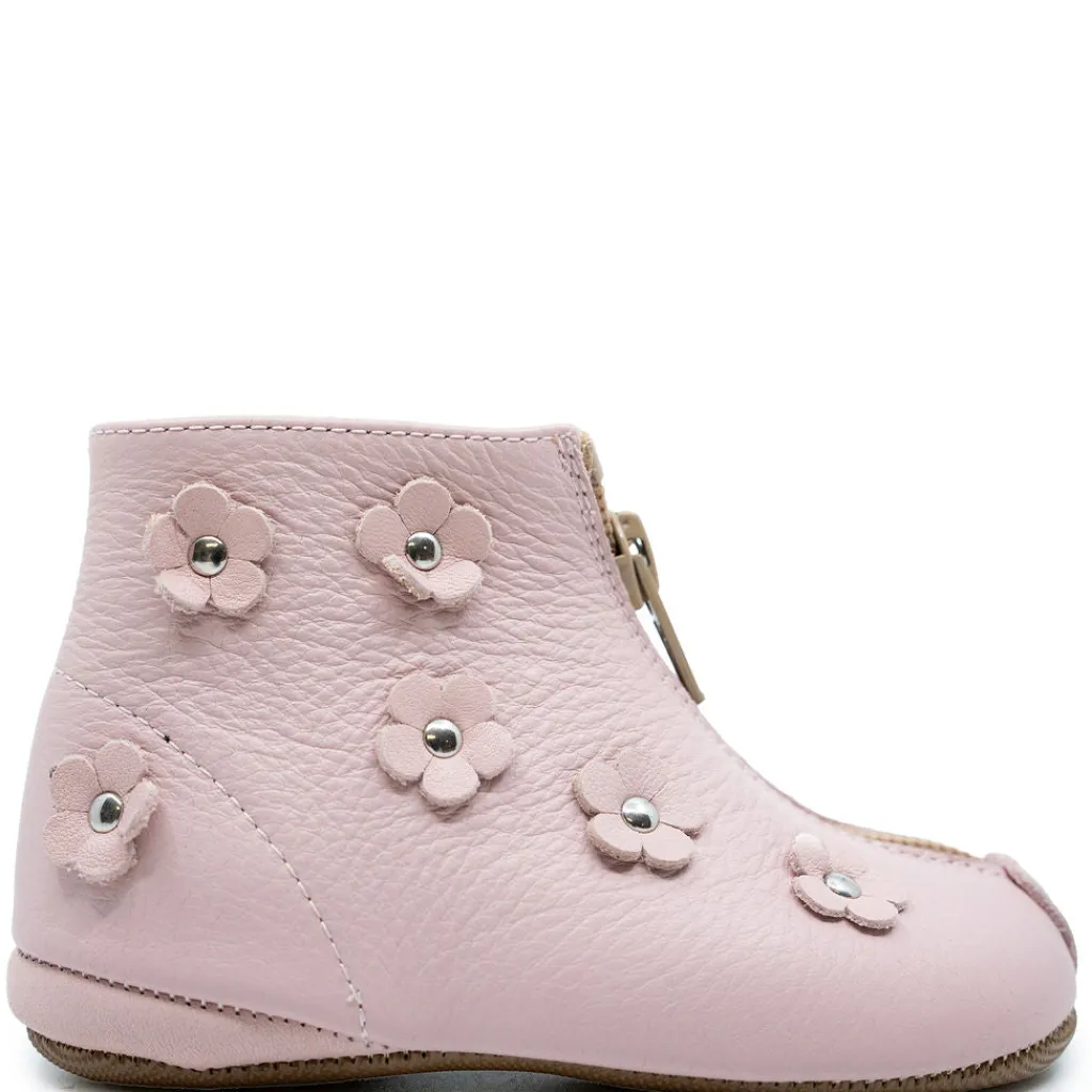 PèPè Pepe Pink Flower Zipper Baby Bootie Outlet