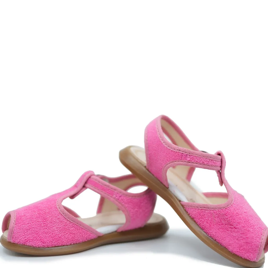 PèPè Pepe Pink Terry T Strap Sandal Clearance