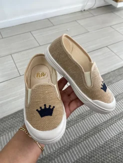 PèPè Pepe Sanda Linen Crown Slip On Shoe Outlet