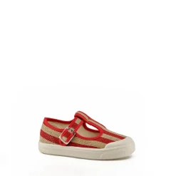 PèPè Pepe Striped T-Strap Canvas Sneaker Online