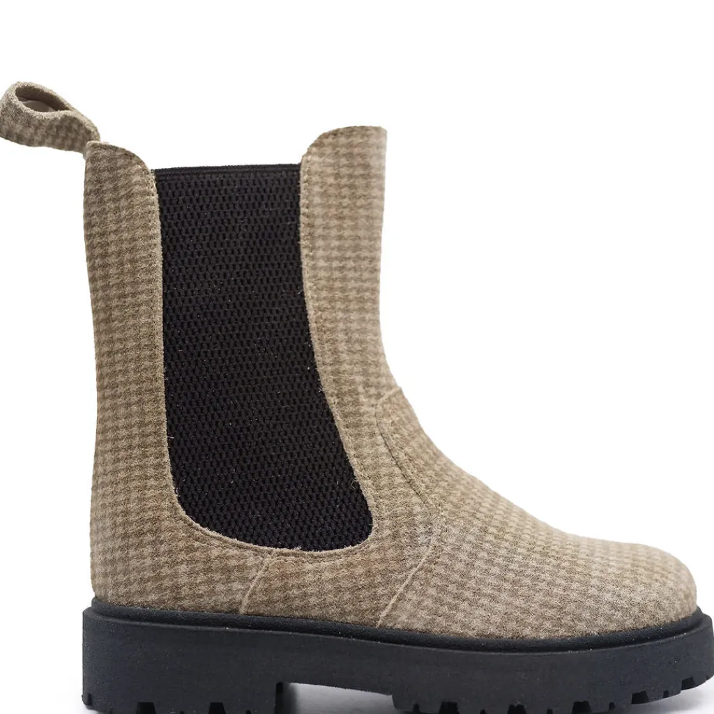 PèPè Pepe Taupe Houndstooth Elastic Boot Online
