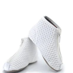 PèPè Pepe White Textured Zipper Bootie Clearance