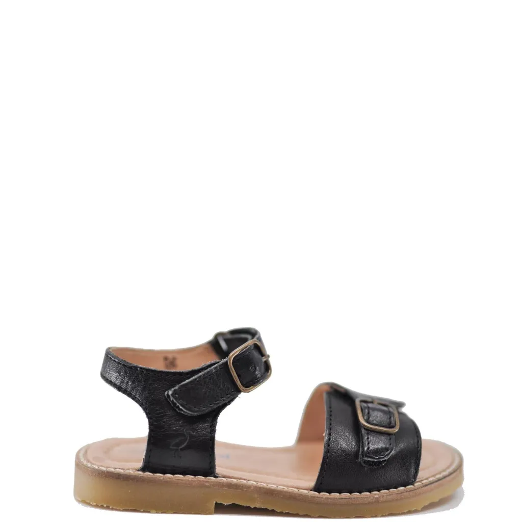 Petit Nord Black Velcro Sandal New