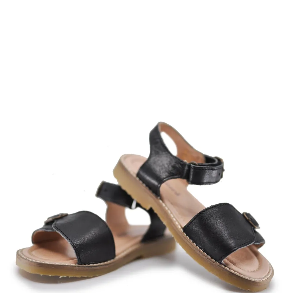 Petit Nord Black Velcro Sandal New