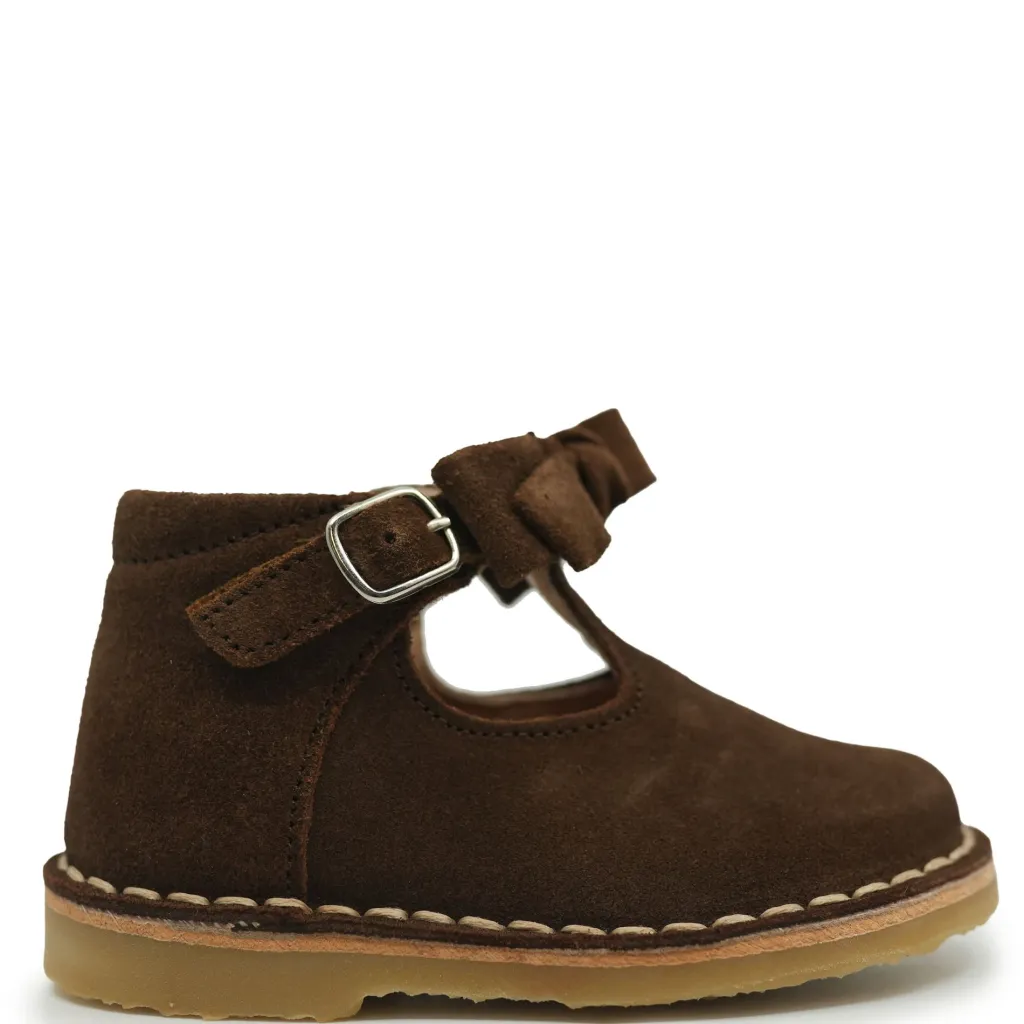 Petit Nord Teddy Bow T Strap Baby Shoe New