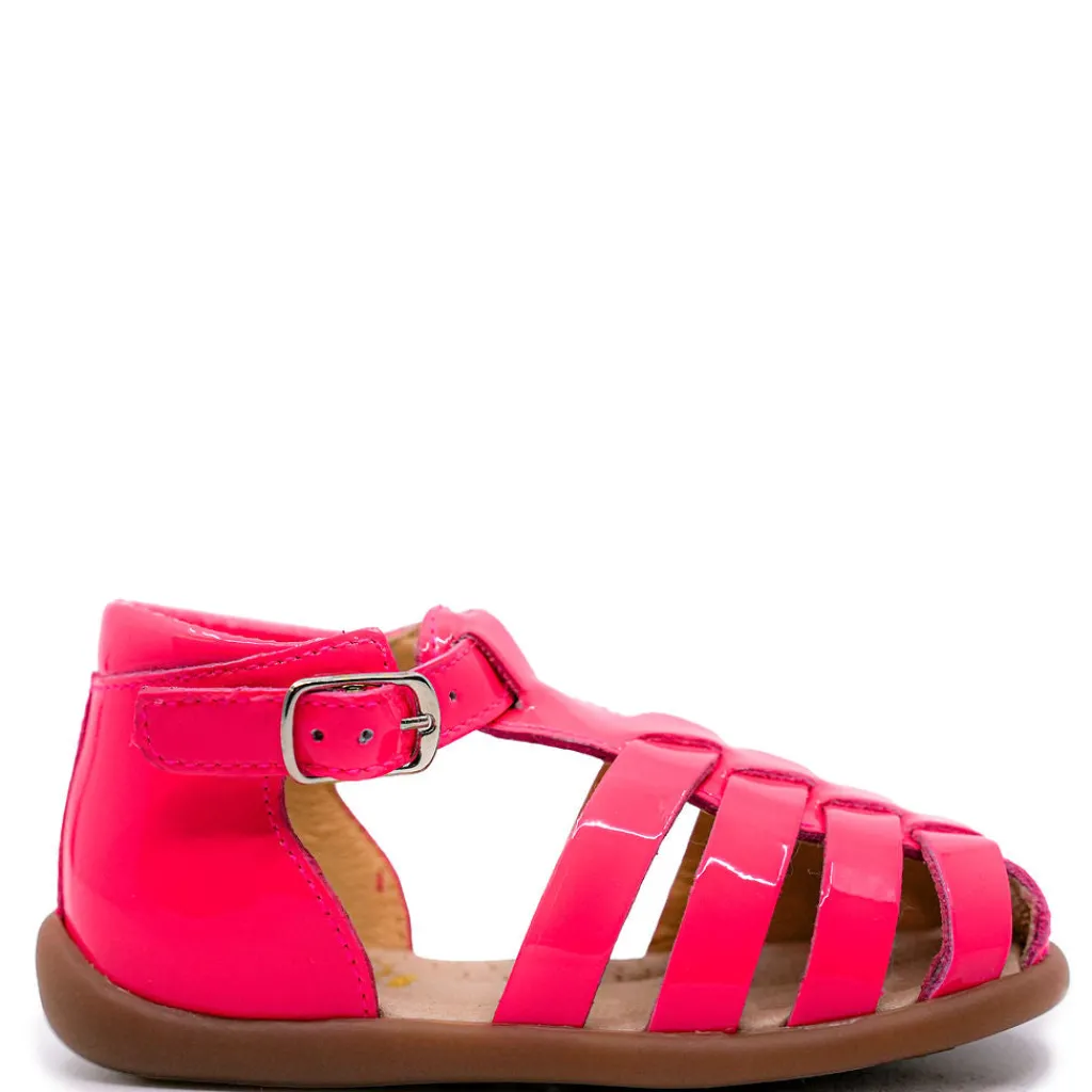 Pom D'Api Pink Neon Gladiator Baby Sandal Outlet