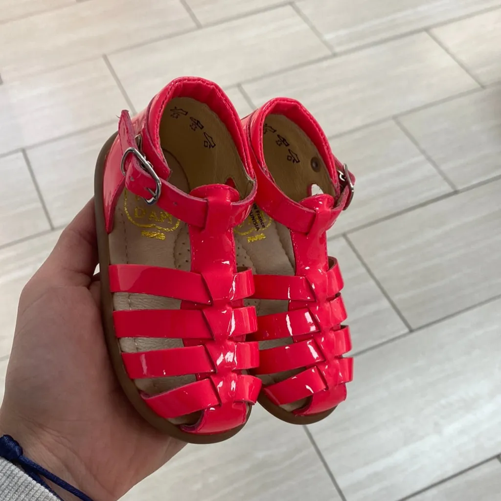 Pom D'Api Pink Neon Gladiator Baby Sandal Outlet