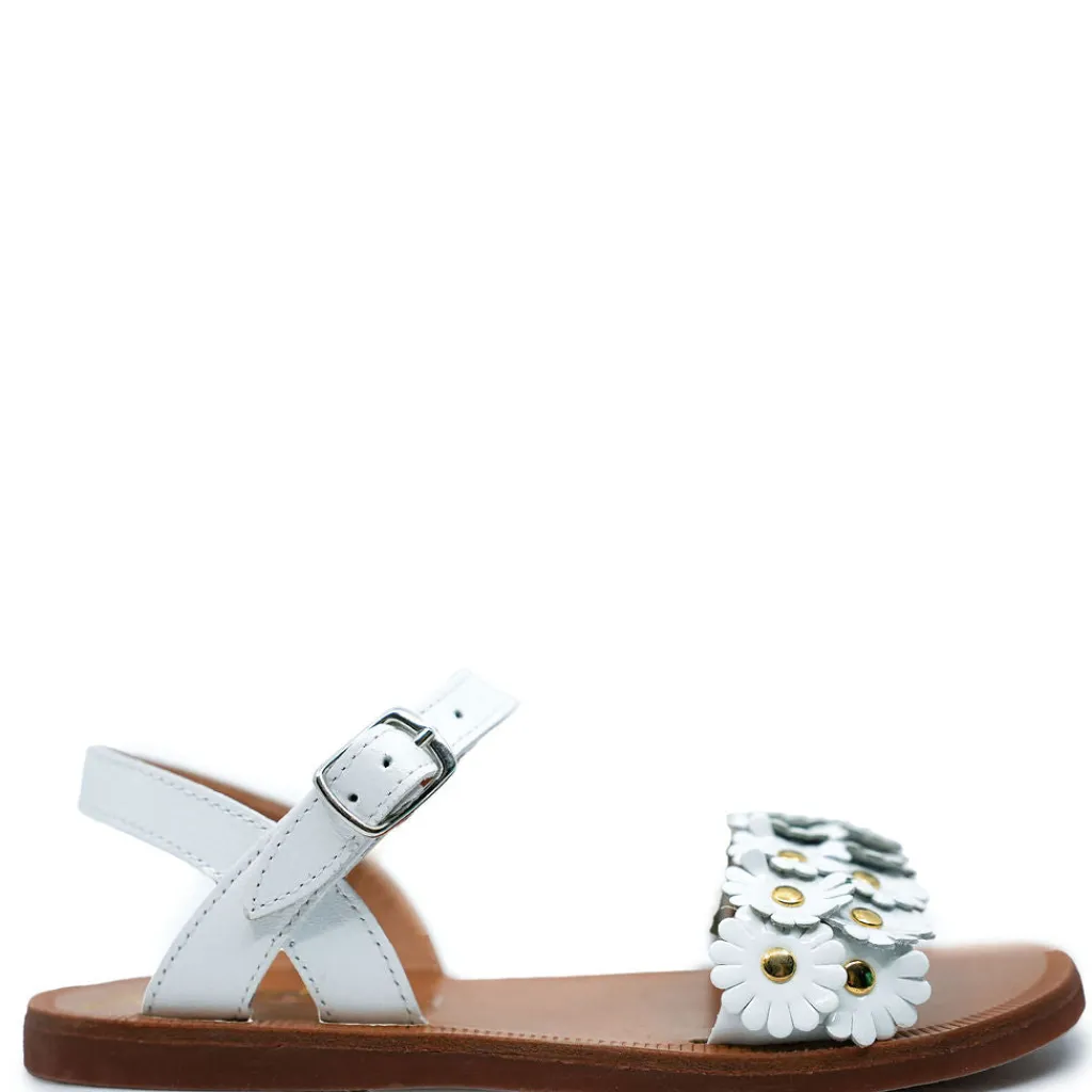 Pom D'Api White Sunflower Sandal Sale