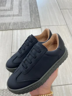 Porte Black and Olive Gum Elastic Sneaker New
