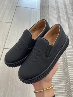 Porte Black Gum Logo Slip On Sneaker Outlet