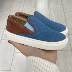 Porte Demin Blue Slip On Sneaker Fashion