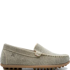 Porte Greige Linen Coated Loafer Fashion