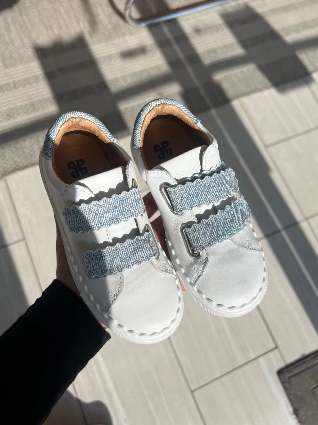 Porte Scalloped Denim Velcro Sneaker Outlet