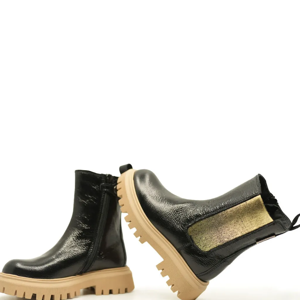 Rondinella Black and Gold Elastic Boot Online