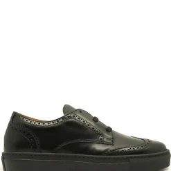 Rondinella Black Leather Wingtip Dress Sneaker Sale