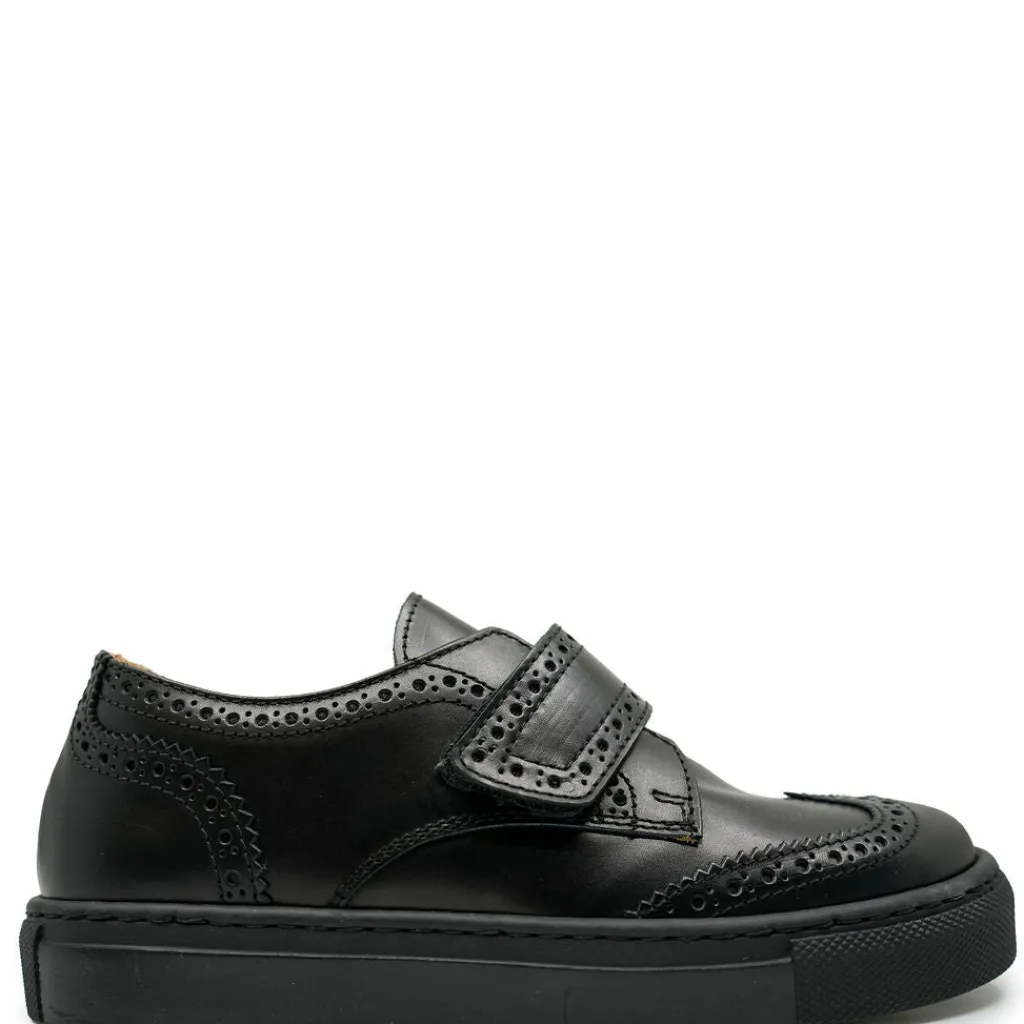 Rondinella Black Velcro Wingtip Dress Sneaker Sale