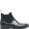 Rondinella Black Wingtip Elastic Slip On Bootie Fashion