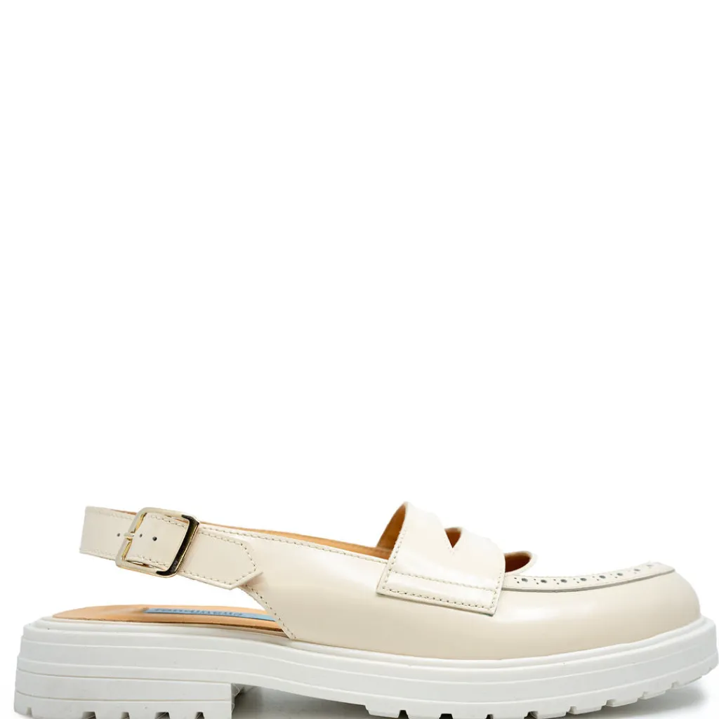 Rondinella Cream Florentic Loafer Mule New