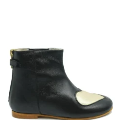 Sonatina Black and Gold Heart Zipper Boot Best